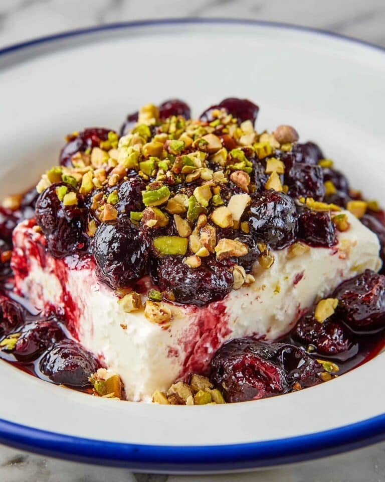 Agrodulce Burrata with Roasted Berries and Pistachios Recipe