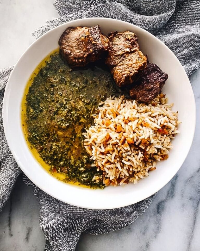 Creamy Beef and Molokhia Soup with Garlic and Spices Recipe