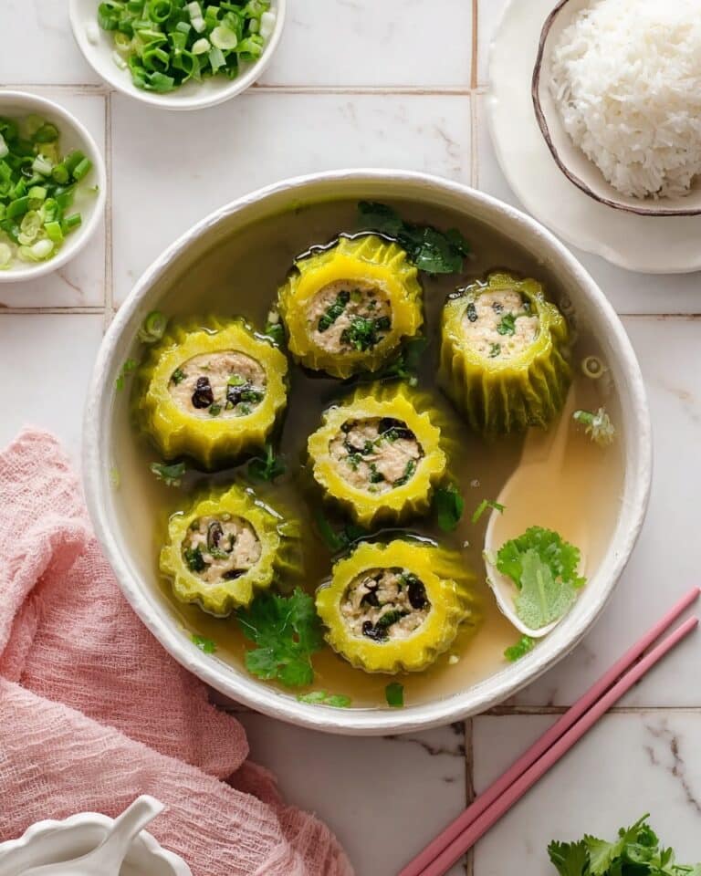 Bitter Melon Soup with Stuffed Pork and Mushrooms Recipe