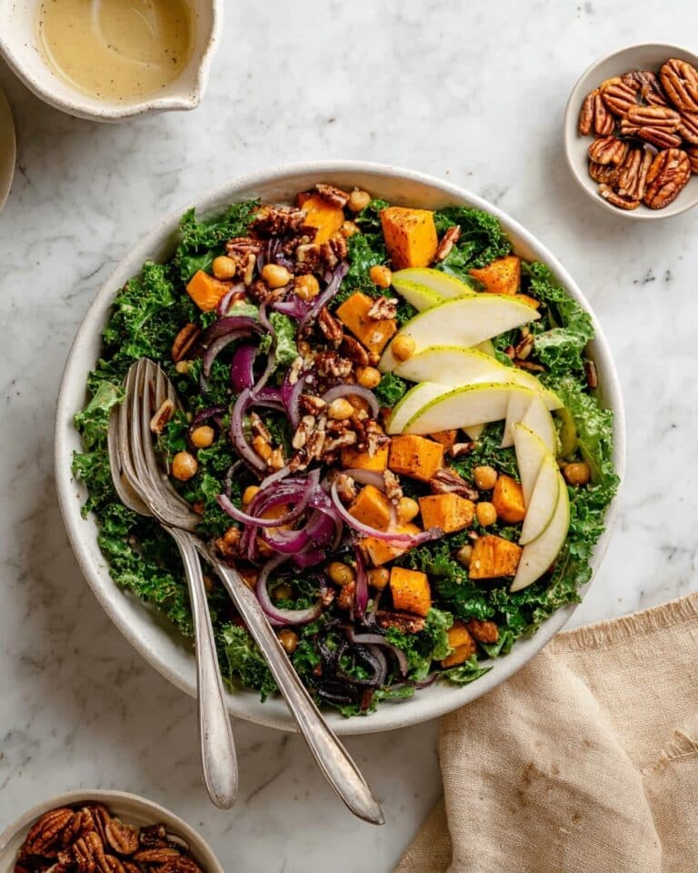 Sweet Potato Kale Salad with Maple Mustard Dressing Recipe