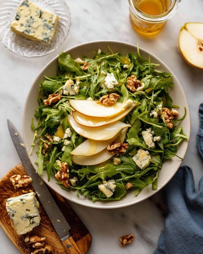 Pear Salad with Blue Cheese and Rocket Recipe