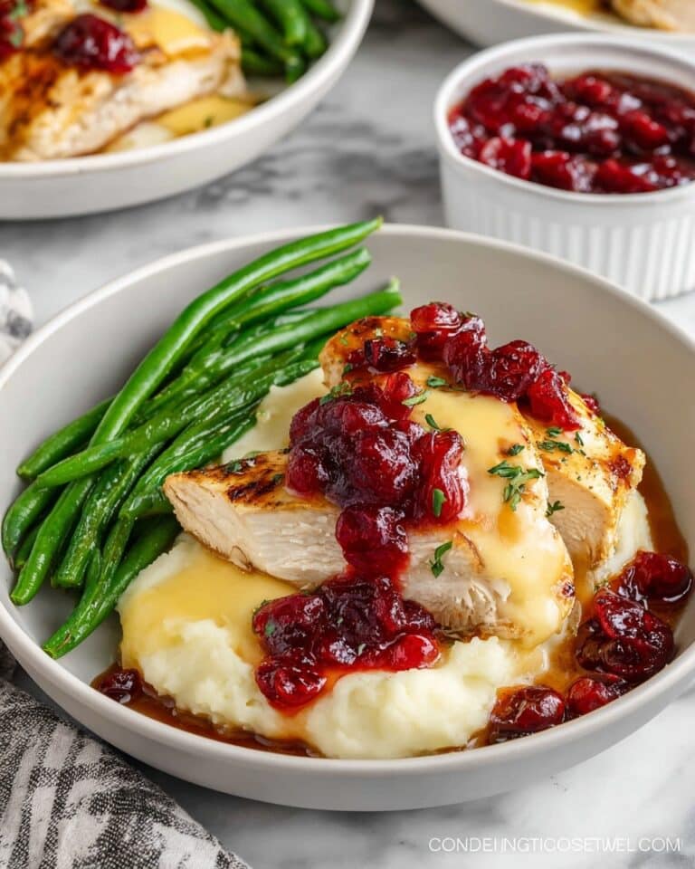 Cranberry Chicken with Balsamic Glaze and Melted Brie Recipe